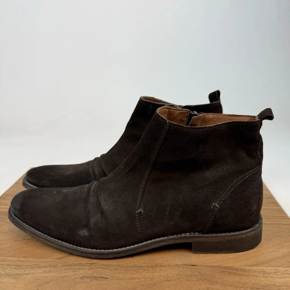 Mens Johnston & Murphy Italian Wax Suede Comfort Formal Chukka Boots‎ Size 11 M